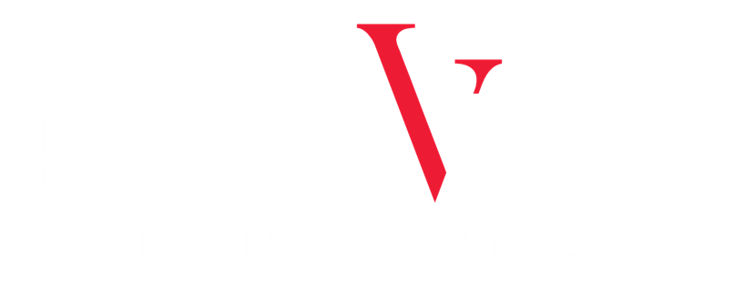 Logo Primovilla blanc et rouge